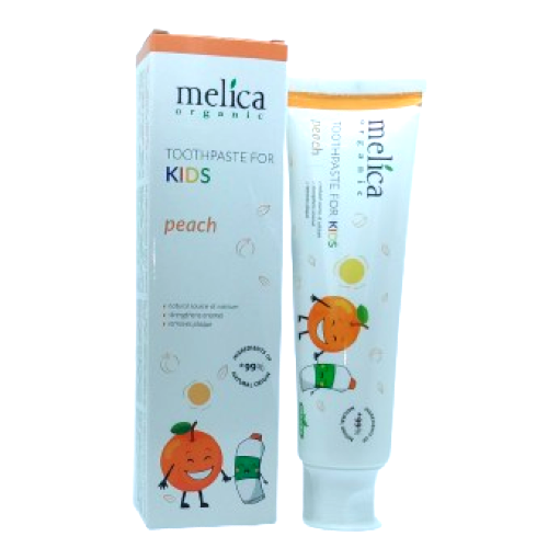 melica organic kids pasta do zębów dla dzieci bez fluoru brzoskwinia 100 ml