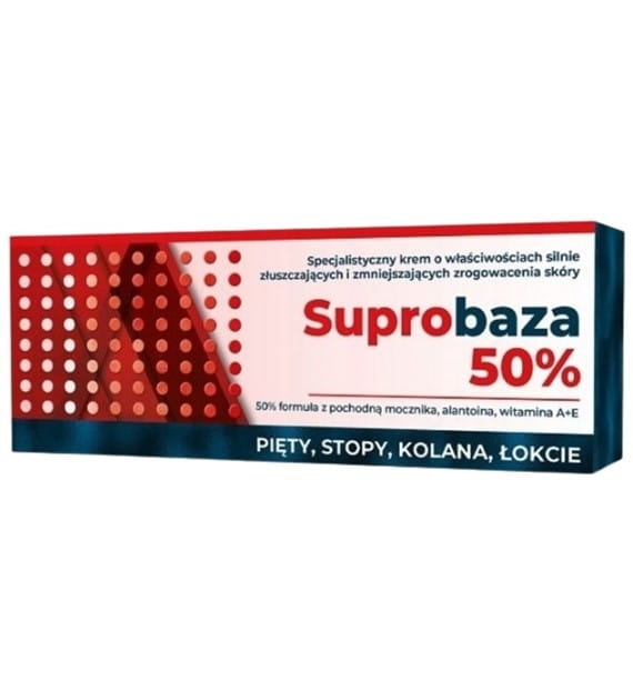 suprobaza 50%-krem-złuszczający-mocznik-witamina-a-e-do-pięt-stóp-kolan-łokci-30-g. jpg
