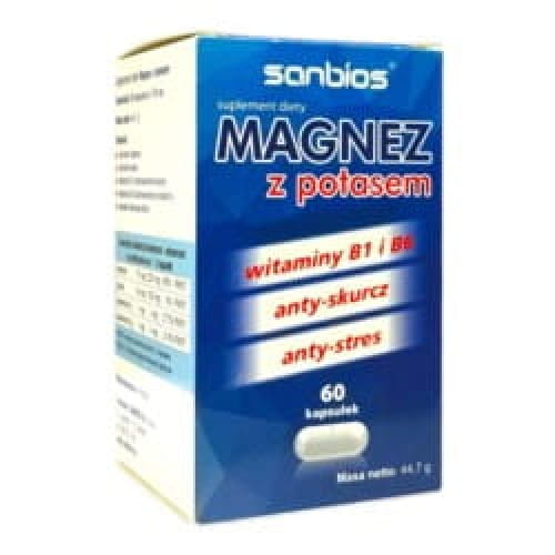 Sanbios Magnez z Potasem – suplement diety 60 kapsułek