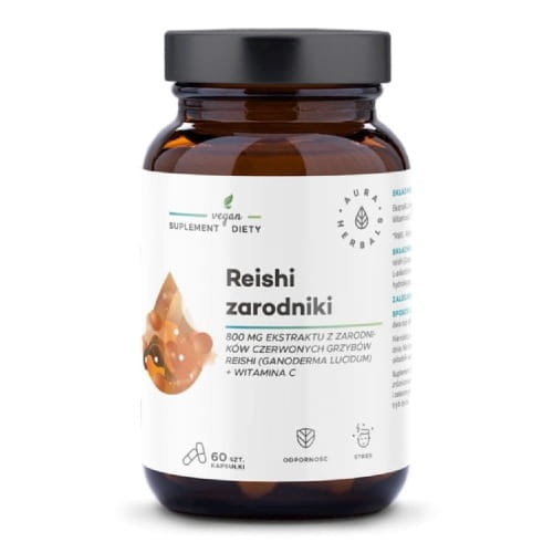 aura herbals reishi zarodniki 800 mg 60 kapsułek