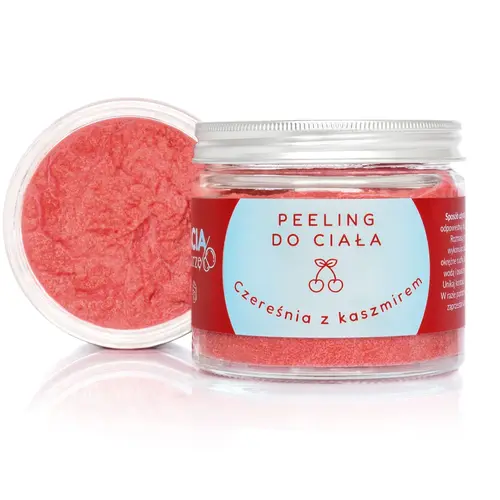 Peeling cukrowy Czereśnia z Kaszmirem 250 g – zmysłowa pielęgnacja ciała