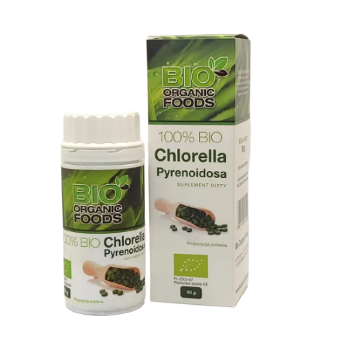 Chlorella Pyrenoidosa BIO Organic Foods – 80 g – ekologiczne tabletki