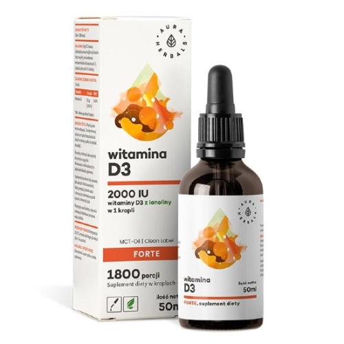 Aura Herbals Witamina D3 Forte MCT-Oil – krople 50ml