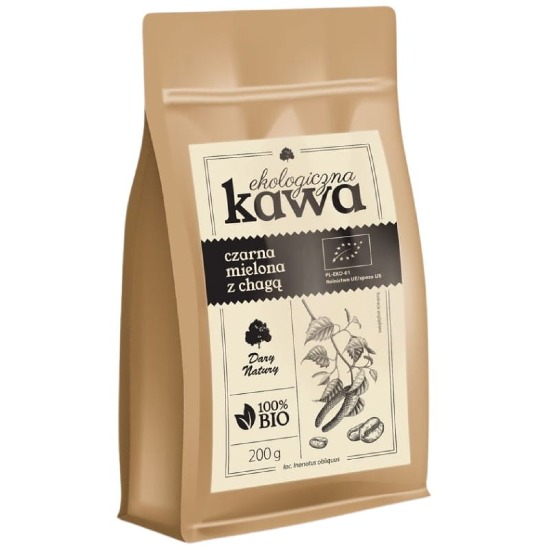 Kawa z Chagą BIO Dary Natury – opakowanie 200 g