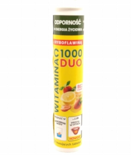 Uniphar Witamina C 1000 Duo – opakowanie 20 tabletek musujących