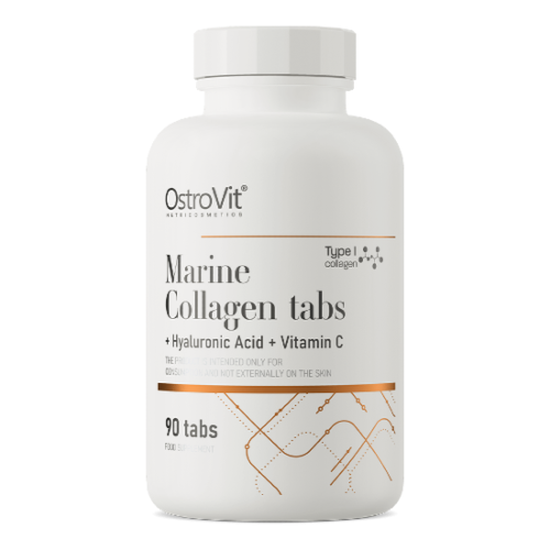 OstroVit Kolagen Morski + Kwas Hialuronowy + Witamina C – opakowanie 90 tabletek