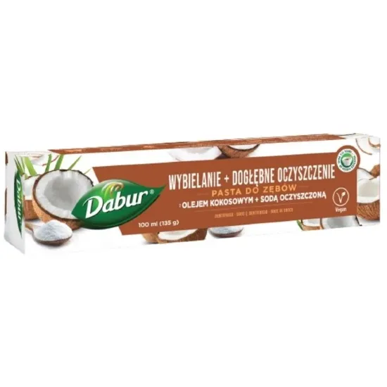 Dabur Whitening + Deep Cleansing – pasta wybielająca z olejem kokosowym 100 ml