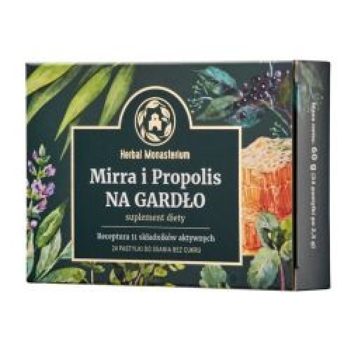 herbal monasterium mirra i propolis pastylki na gardło