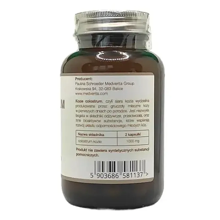 medverita colostrum kozie 1000 mg opakowanie