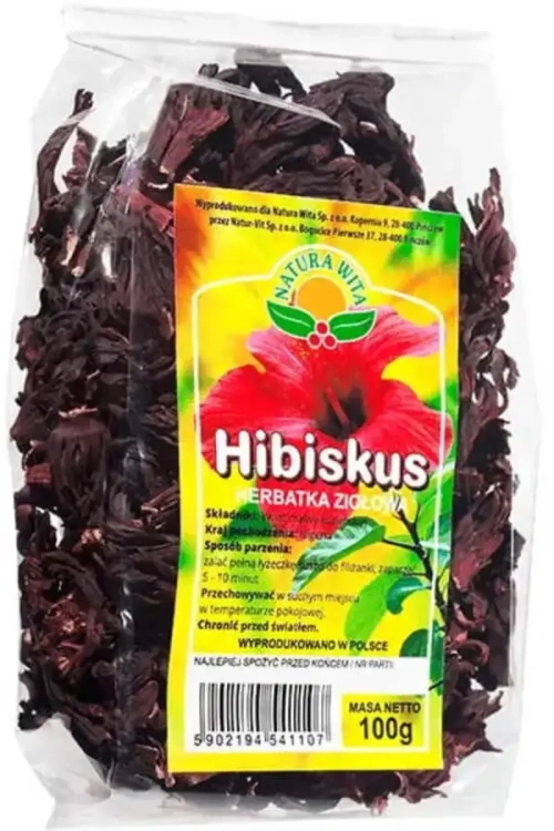 herbata ziołowa hibiskus natura wita opakowanie