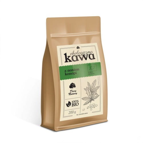 Kawa z Nasion Konopi BIO Dary Natury – opakowanie 200 g