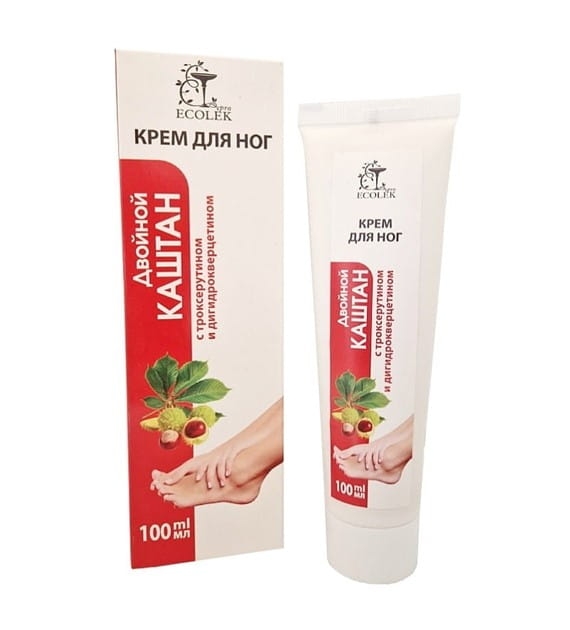 Ekolek Krem do nóg Podwójny Kasztanowiec z Trokserutyną i Dihydrokwercytyną 100ml